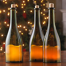 Wine Bottle LED Candles (Set of 3)