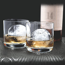 whiskey glass with ice mold