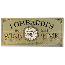Personalized Wine Time Clock