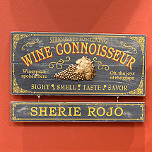 Personalized Wine Connoisseur Sign