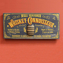 Whiskey Connoisseur Sign