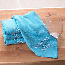 Personalized Microfiber Bar Towels (Set of 4)