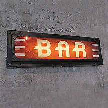 Illuminated Bar Sign (Black)