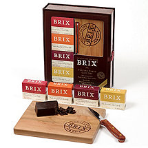 Brix 4-Piece Tasting Party Gift Set with Cutting Board and Knife