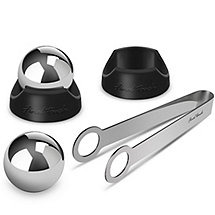 Stainless Steel Chilling Balls with Stand & Tongs