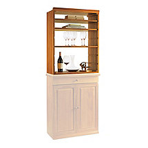 N'FINITY Wine Rack Kit - Hutch with Shelves (Natural Finish)