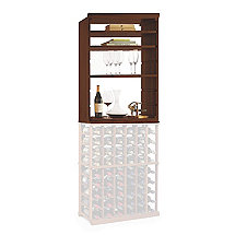 N'FINITY Wine Rack Kit - Hutch with Shelves (Dark Walnut Finish)