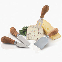 Olive Grove Cheese Knife and Chateau Cheese Marker Set
