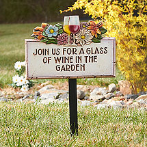 Wine in the Garden Sign