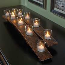 Double Barrel Stave Votive Holder