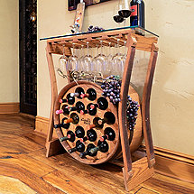 Reclaimed Barrel Rack Wine Bar