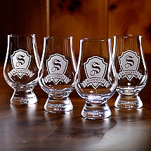 Personalized Shield Glencairn Whisky Glasses (Set of 4)