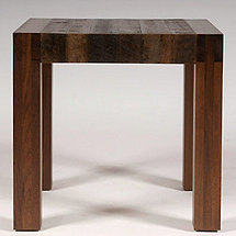 Reclaimed Wood Beam Leg Side Table
