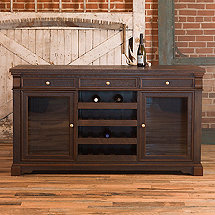 Reclaimed Heart Pine Wine Credenza (Mahogany)