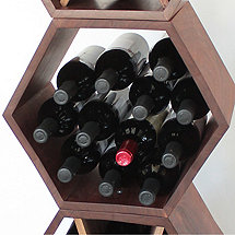 Honeycomb Modular Wine Rack (Walnut)