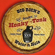 Personalized Quarter Barrel Head with Moonshine Relief