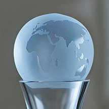 Etched Globe Decanter Stopper