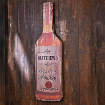 Personalized Bourbon Bottle Sign