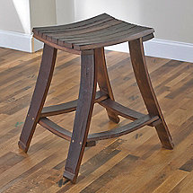 Wine Barrel Stave Rectangle Seat