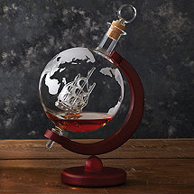 Globe Whiskey Decanter with Antique Ship
