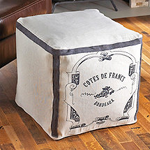 Bordeaux Pouf Ottoman