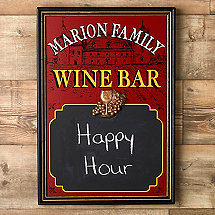 Personalized Wine Bar Chalkboard