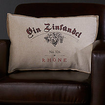 Wine-Themed Accent Pillow (Vin Zinfandel)