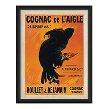 Cognac De L'Aigle Vintage Advertising Print Reproduction (28 X 34)