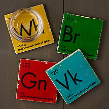 Personalized Periodic Table of Spirits Marble Coasters (Set of 4)