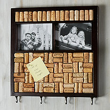 DIY Wine Cork Memo Board with Photo Frame