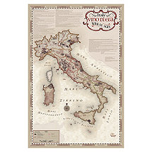 Wine of Ages Antique Map of Italy Print
