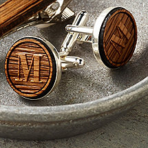 Personalized Reclaimed Bourbon Barrel Cufflinks