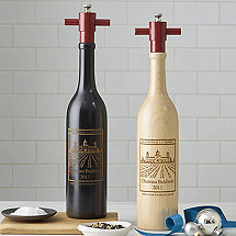 Personalized Chateau Wine Bottle Salt and Pepper Mill Set