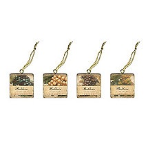 Personalized Marble Grape Design Ornaments (Set of 4)