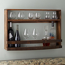 Reclaimed Barrel Stave Wine and Spirits Wall Rack