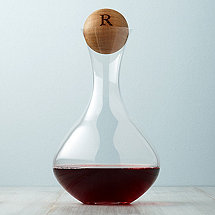 Personalized Wood Stopper and Fusion Table Decanter Set