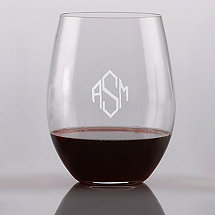 Personalized Riedel 'O' Cabernet Stemless Wine Glasses (Set of 2)