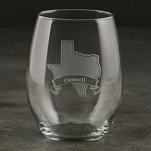 Personalized Texas State Tumbler Glasses (Set of 2)