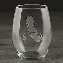 Personalized California State Tumbler Glasses (Set of 2)