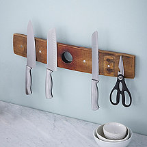 Reclaimed Barrel Stave Magnetic Knife Rack