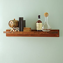 Reclaimed Barrel Stave Floating Shelf