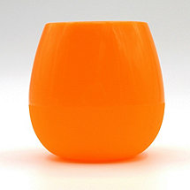 Orange Silicone Wine Tumbler (Set of 2)