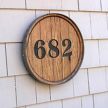 Barrel Head House Marker with Wall Hanger