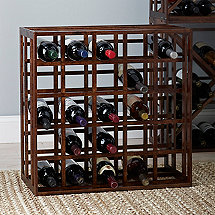 Wooden Grid 25 Bottle Wine Rack