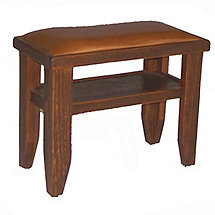 Portico Bench with Leather Seat
