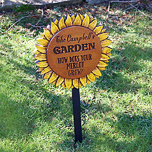 Personalized Sunflower Garden Sign