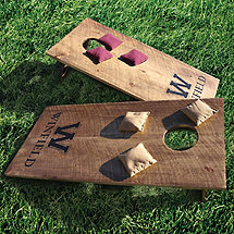 Personalized Wine Barrel Cornhole Game Set