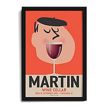 Personalized 'Wine Mouth' Framed Print