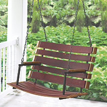 Reclaimed Barrel Stave Porch Swing