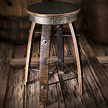 Bourbon Barrel Stave Swivel Stool